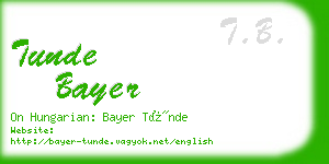 tunde bayer business card